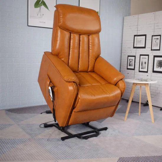 Jky Furniture Guter Leder-Einzelsitz-Liegestuhl mit elektrischem Lift und Massagefunktion für das Wohnzimmer